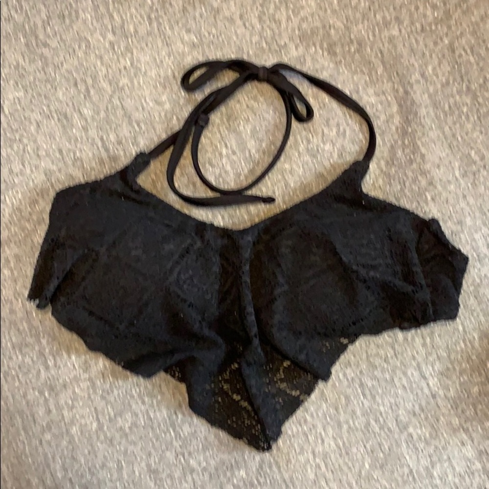 Black lace swim TOP